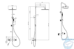 Душевая система Allen Brau Fantasy 300 1 режим 295307 (никель)