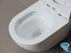 Унитаз подвесной безободковый Ceramicanova Whirl CN11007T с сиденьем быстросъемным Soft Close (микролифт)