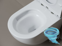 Унитаз подвесной безободковый Ceramicanova Whirl CN11007T с сиденьем быстросъемным Soft Close (микролифт)