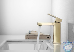 Смеситель для раковины Abber Daheim AF8210 (без донного клапана) (золото)
