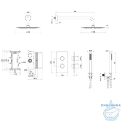 Душевая система Aquatek  Европа 250 AQ1376CR (хром)