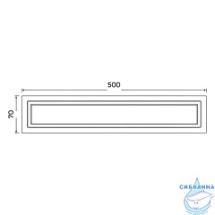 Дренажный трап для душа Gappo G85007-4 500 под плитку (сатин)