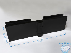 Дверь в нишу ABBER Zart AG08100B 100x195 профиль черный , стекло прозрачное