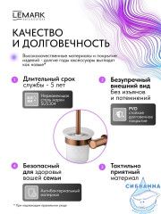 Ершик для унитаза Lemark Зенит LMA-1621S-BRRG (розовое золото)