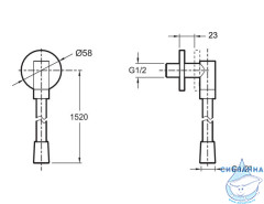 Шланговое подсоединение Jacob Delafon E10683-CP