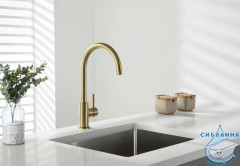 Смеситель для кухни Aquatek Европа AQ1382BG (золото шлифованное)