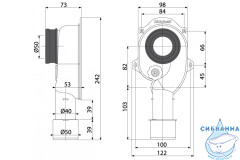 Сифон для писсуара Alcaplast вертикальный A45C