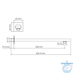 Душевая система Wasserkraft 300 1 режим A5848.090.118.271.010.137 Thermo (хром)