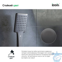 Лейка для душа Iddis Slide  1 режим SLI1F0Gi18 (графит)