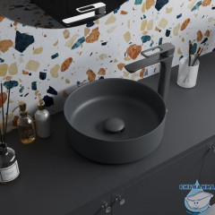 Выпуск для умывальника без перелива, Optima Home, серый матовый, IDDIS, OPHGM00i88