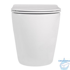Унитаз приставной безободковый Abber Bequem AC1111 с сиденьем Soft Close (микролифт) (белый)