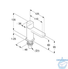 Кран для воды Kludi Renon 421183975