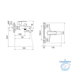 Смеситель для ванны Iddis Ray RAYSB02i02WA (хром)