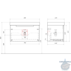 Тумба под раковину Aqwella Vancouver 80 см VAN01081