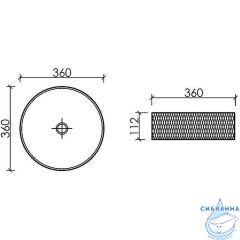  Раковина на столешницу 36 см Ceramicanova Cristal CN6059