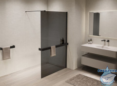 Walk-in Vincea Walk In HS 100 профиль черный, стекло тонированное VSW-1HR100CGB