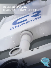 Инсталляция для унитаза Charus City с кнопкой смыва Charus белый, с унитазом Grossman GR-001SQ (с сиденьем Soft Close) (микролифт)
