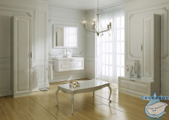 Тумба Aqwella 5 Stars Empire 80 белый глянец с раковиной Infinity 80