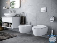 Унитаз подвесной безободковый Excellen Doto Pure Rim 55 CEEX.1404.545.WH с сиденьем Soft Close (микролифт)