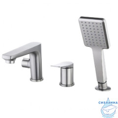 Смеситель для ванны на борт Lemark Bronx LM3745GM (графит)