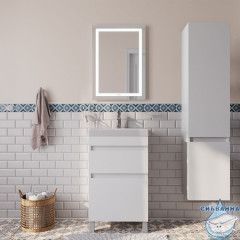 Тумба с умывальником напольная с ящиками, белая, 50 см, Zodiac, IDDIS, ZOD5CBFi95K подходит ум. 3505000i28