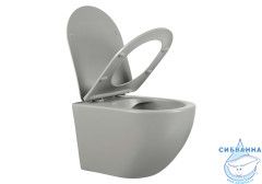 Унитаз подвесной безободковый Aquatek Европа AQ1901-MG с сиденьем Soft Close (микролифт)