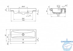 Мебельная раковина Cersanit Moduo 80 slim S-UM-MOD80SL/1