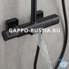 Душевая система Gappo G2495-76 260 1 режим (черный матовый)
