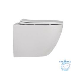 Унитаз подвесной безободковый Abber Bequem AC1100 с сиденьем Soft Close (микролифт) (белый)