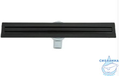 Дренажный трап для душа ALMAes Bajo 80 см с решеткой (черный)