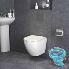 Инсталляция Loranto 4501 в комплекте с унитазом Grossman GR-4455SQ c сиденьем Soft close (микролифт) 