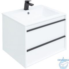 Тумба Aquanet Lino 60 253901 с раковиной Электра 60 белый матовый