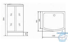 Душевая кабина Timo Standart T-1115 120х90