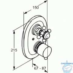 Встраиваемый смеситель для душа Kludi Adlon 517200520