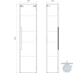 Пенал Aqwella Ванкувер 35 см VAN0535 белый матовый