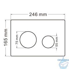 Комплект подвесной унитаз ABBER Rechteck AC1201MB черный матовый с инсталляцией AC0105 и кнопкой AC0121MMG золото матовое
