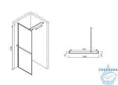 Walk-in Abber Immer Offen AG60100B 100x200 см