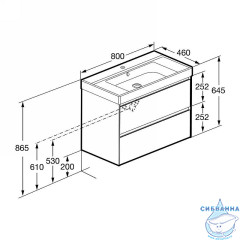 Тумба под раковину Roca Ona 80 A857630509 