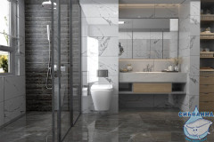 Комплект подвесной унитаз ABBER Rechteck AC1201 белый с инсталляцией AC0105 и кнопкой AC0121NG никель