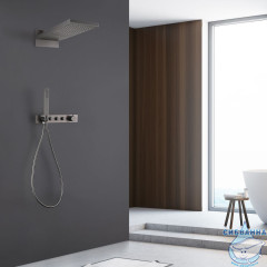 Душевая система Abber Rund 230 1 режим AF8752NG (никель)