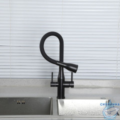 Смеситель для кухни Gappo G4399-66 (черный матовый)