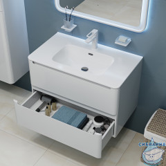 Тумба с умывальником Iddis Edifice 80 см белый глянец EDI80W0i95