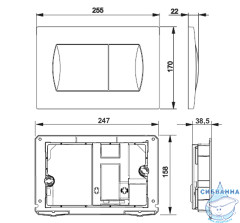 Клавиша смыва Roca Active 62B, хром матовый 8901160B2