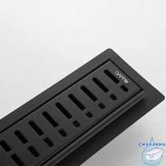Дренажный трап для душа Gappo G87007-36 700 с решеткой (черный)
