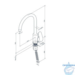 Смеситель для кухни AM.PM Like F8007133 (белый камень)