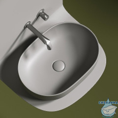  Раковина на столешницу 60 см Ceramicanova Element CN6047MH (серый)