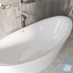 Акриловая ванна Grossman Galaxy GR-1402 180x85 с каркасом (белый глянцевый)