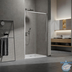 Душевое ограждение Vincea Slim 110x80 профиль хром, стекло прозрачное VSR-6SL8011CL