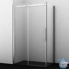 Душевое ограждение Wasserkraft Alme 140x100 15R37 профиль хром, стекло прозрачный (без поддона)