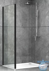 Боковая стенка ABBER Schwarzer Diamant S70B 70x195 профиль черный, стекло прозрачный